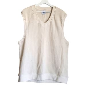 ZARA Men's Knit Sweater Vest Size Large in Beige